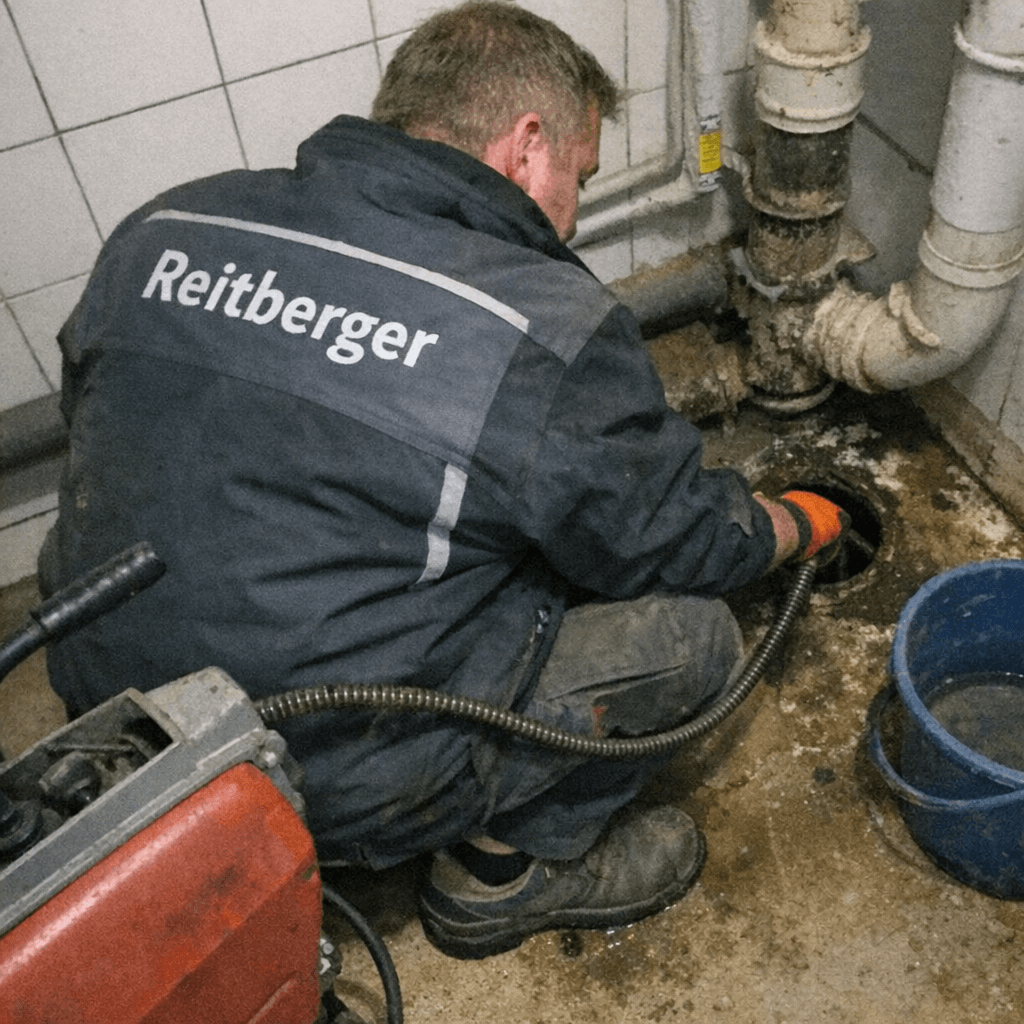 Fachmann für Rohrverstopfung im Notdienst Einsatz